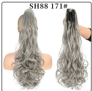 Wholesale Fluffy Natural Lifelike Claw Clip Wig Ponytail 18Style