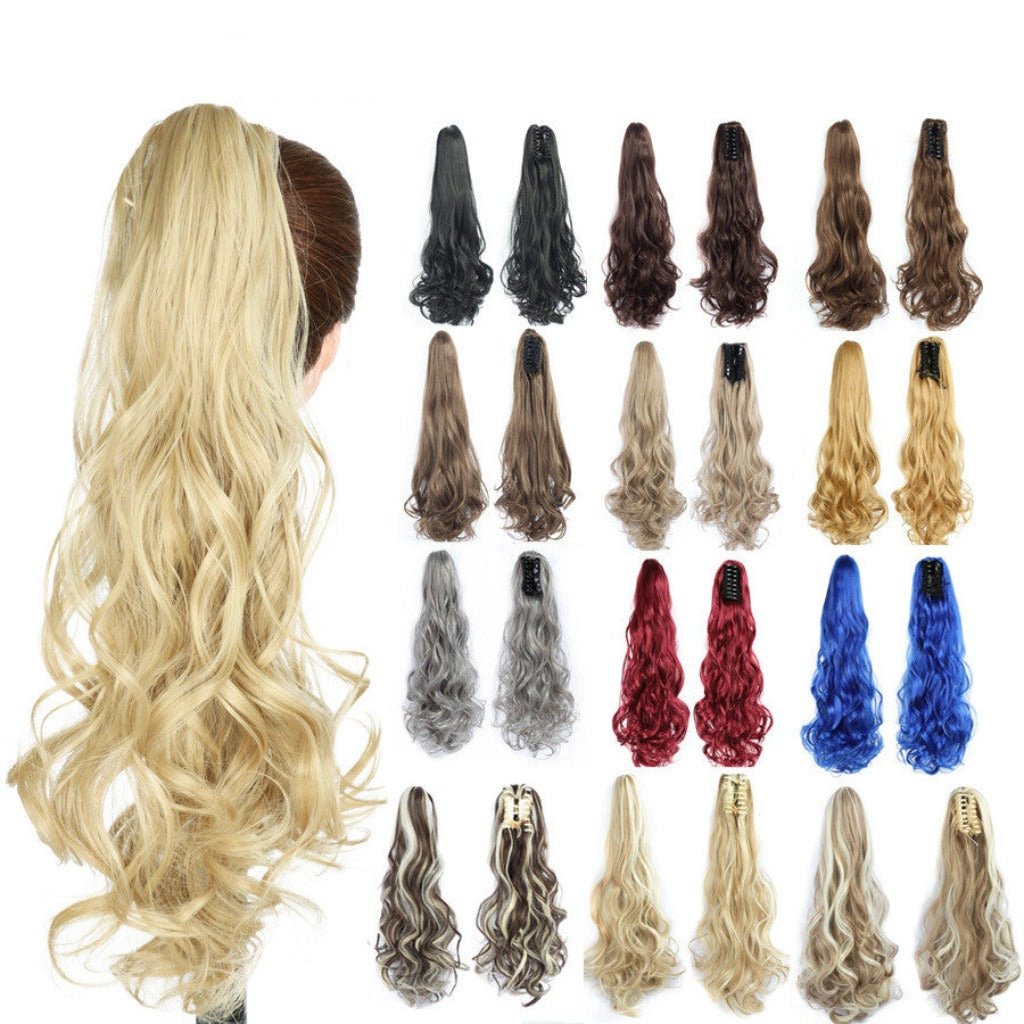 Wholesale Fluffy Natural Lifelike Claw Clip Wig Ponytail 10style