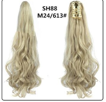 Wholesale Fluffy Natural Lifelike Claw Clip Wig Ponytail 40Style