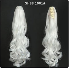 Wholesale Fluffy Natural Lifelike Claw Clip Wig Ponytail 22Style