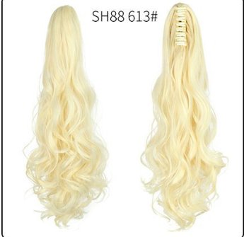 Wholesale Fluffy Natural Lifelike Claw Clip Wig Ponytail 20Style