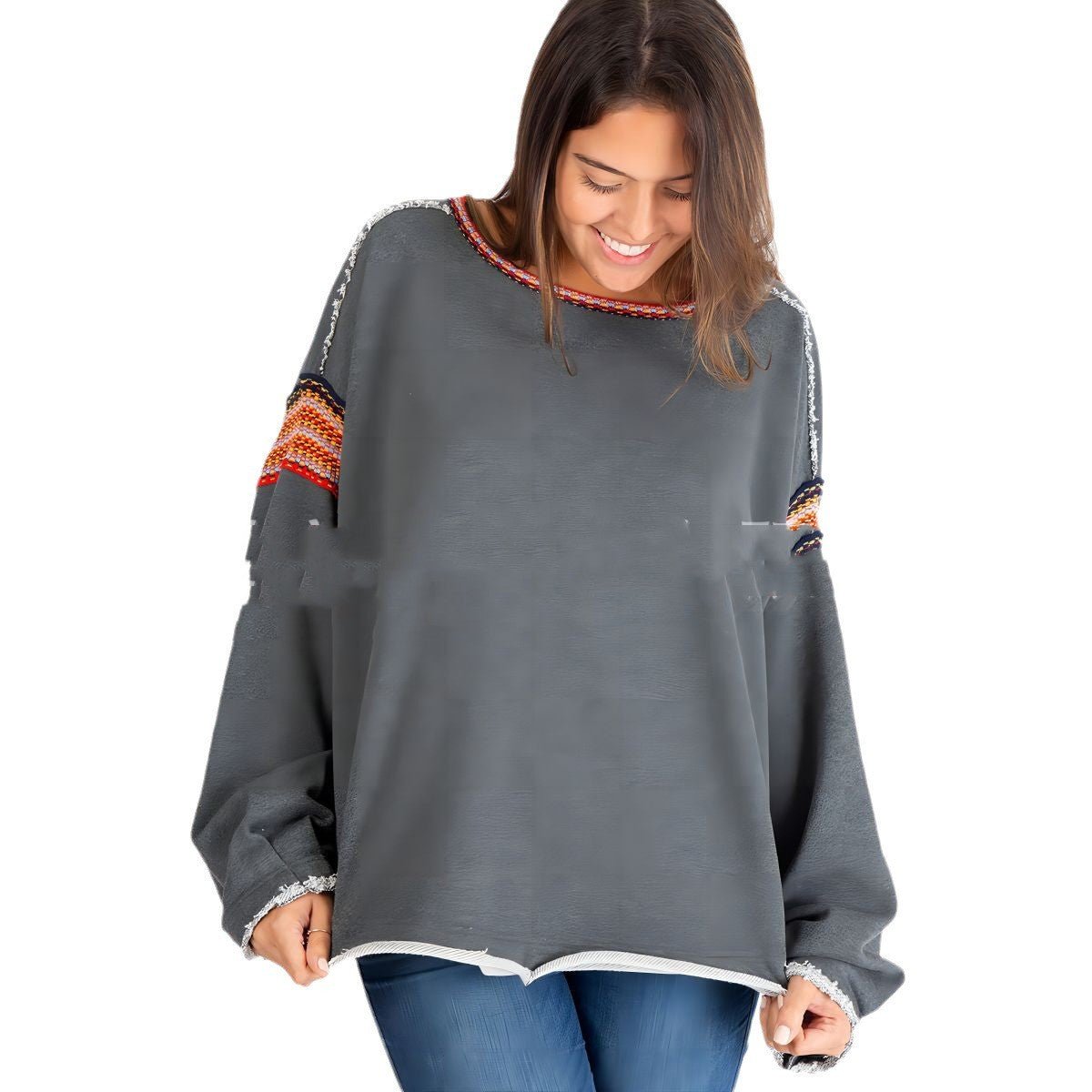 Winter Cotton Sweater for Women Dark Gray