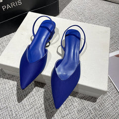 Women's Ankle - strap Buckle Solid Color Sandals Blue