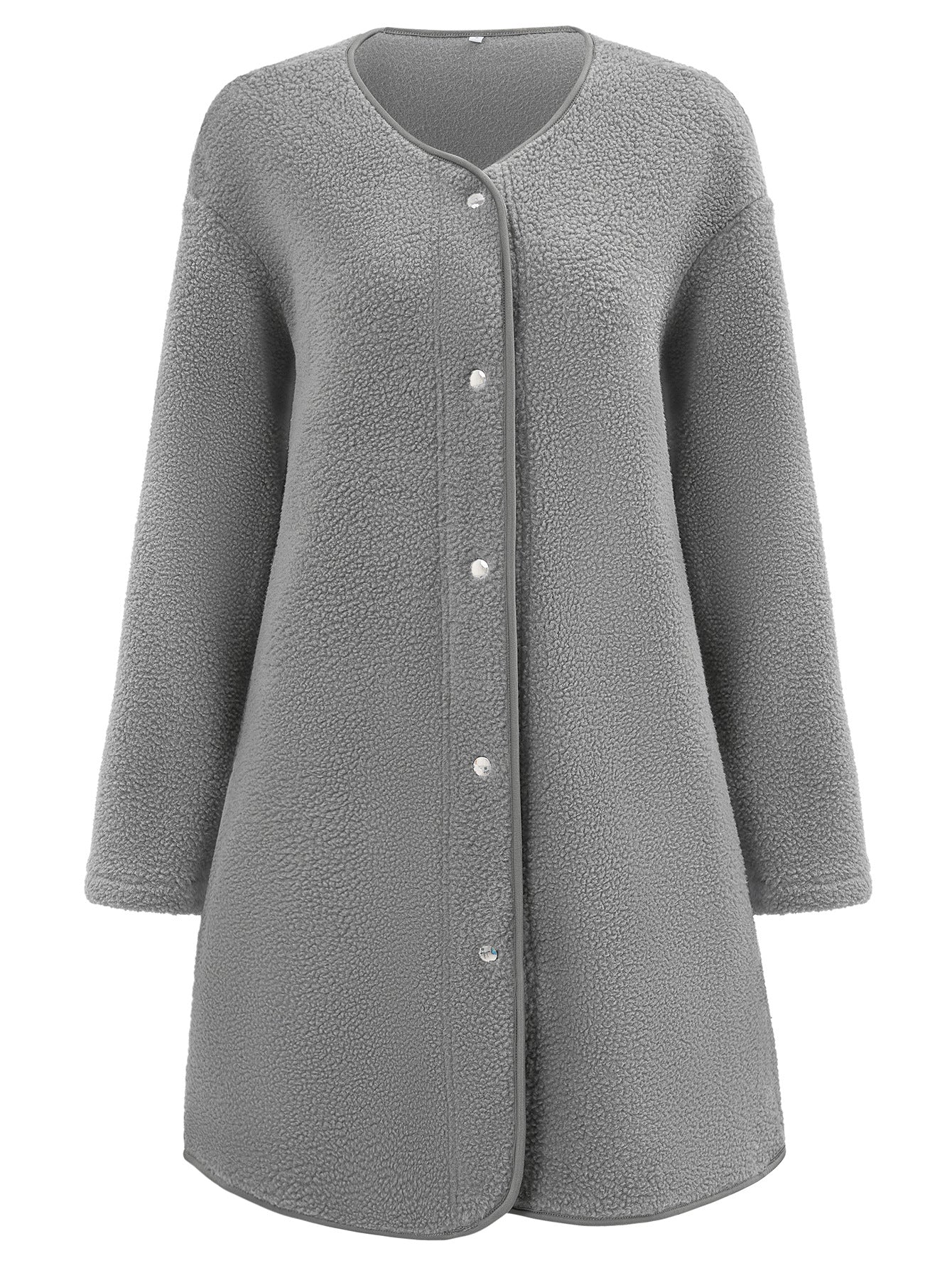 Women's Classic Stylish Round Neck Single - breasted Long Sleeve Coat Green