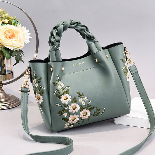 Women's Clutch Tote Bag - Stylish Shoulder & Shopping Handbag Green