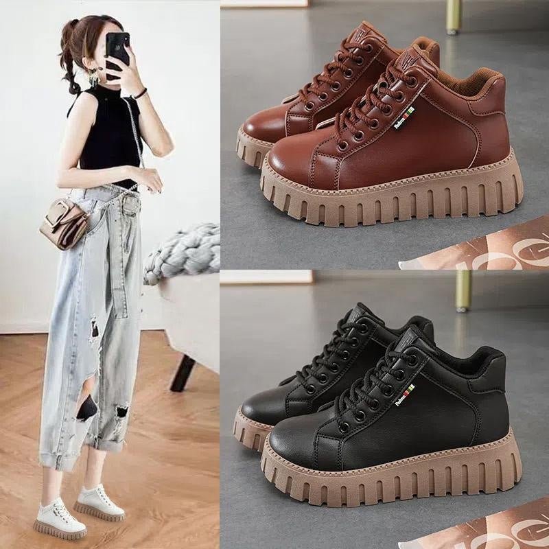 Women's comfortable versatile dressy All - matching Platform Shoes Black