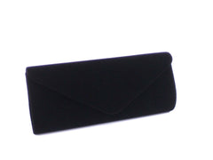 Women's Elegant Suede Evening Clutch Bag Black