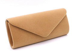 Women's Elegant Suede Evening Clutch Bag Apricot