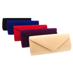 Women's Elegant Suede Evening Clutch Bag Apricot