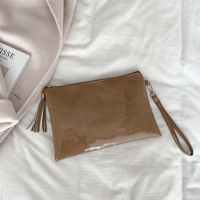 Women's Envelope Bag Solid Color Clutch Khaki
