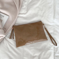 Women's Envelope Bag Solid Color Clutch Khaki