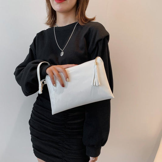 Women's Envelope Bag Solid Color Clutch Black