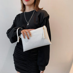 Women's Envelope Bag Solid Color Clutch Black
