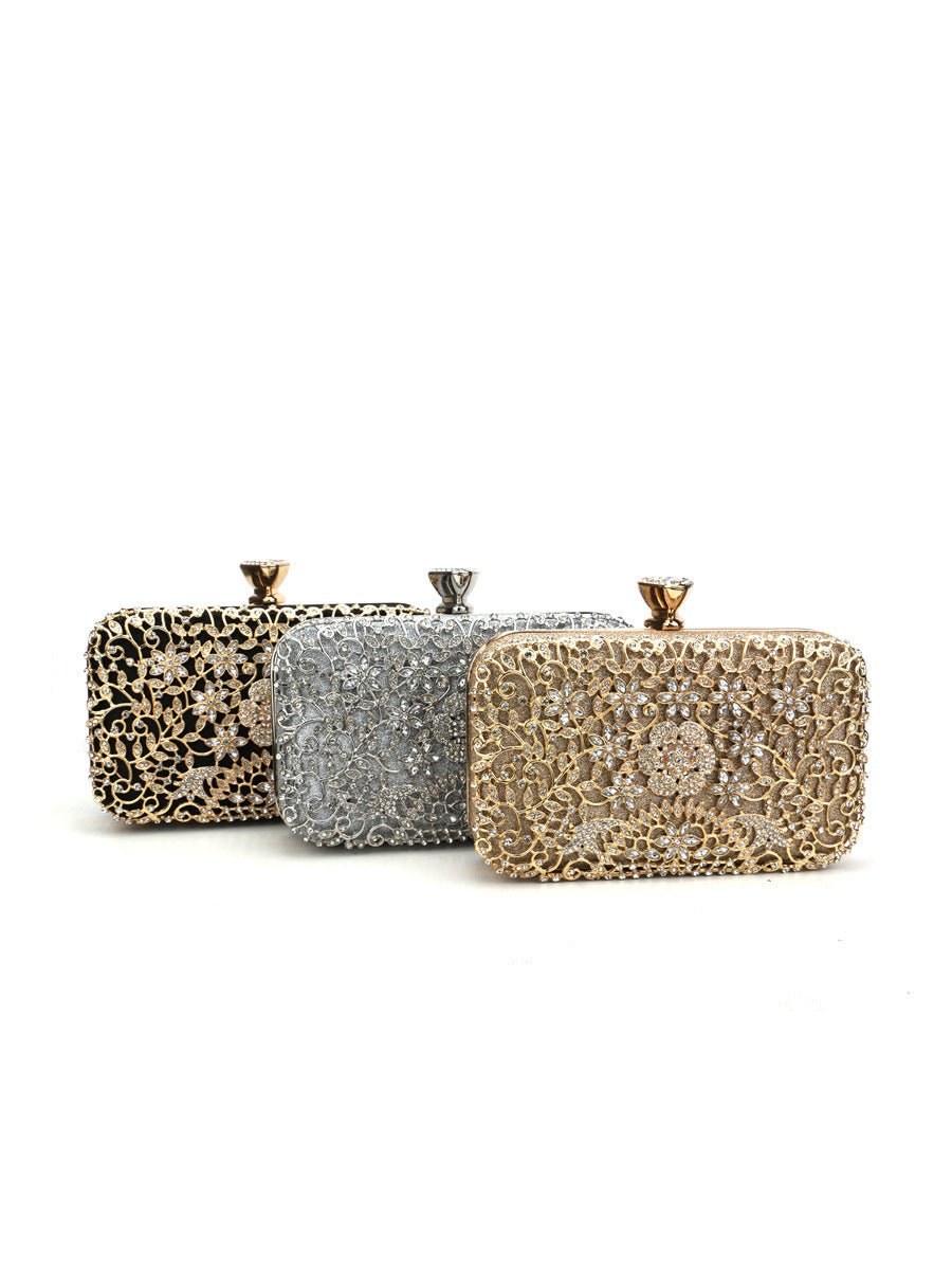 Women's Fashion Banquet Clutch All - matching Black