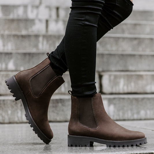 Women's Fashion Casual Platform Low - Cut Round Head Ankle Boots Beige