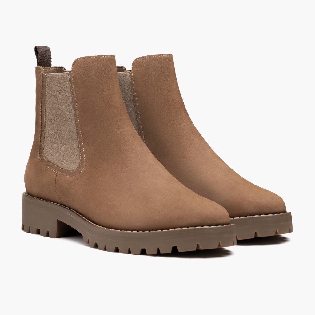 Women's Fashion Casual Platform Low - Cut Round Head Ankle Boots Khaki