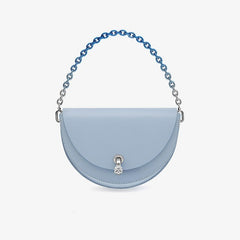 Women's Fashion Clutch with Diamond Lock - Small Shoulder Bag Sky Blue