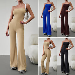 Women's Fashion Elegant Slim Fit Tube Top Jumpsuit S