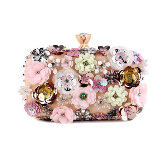 Women's Fashion Personality Banquet Clutch Apricot