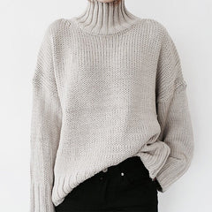 Women's Fashionable Knitted Pullover Sweater White