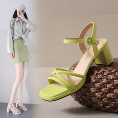 Women's Fashionable Outerwear Simple Elegant non - slip Sandals Beige