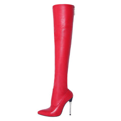 Women's Four Seasons Leg - Shaping Overknee Long Boots Red