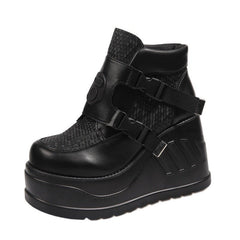 Women's High - Heeled Thick Bottom Shoes – Elevate Your Style Black