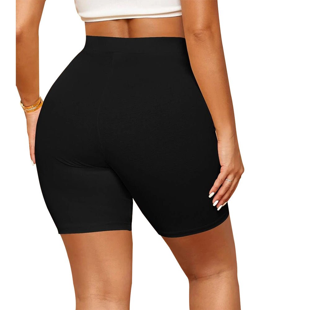 Women's Hourglass Figure Peachy Bottoming Skinny Butt Lifting Super High Waist Short Black