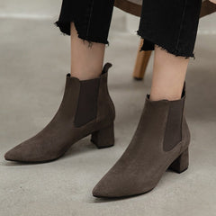 Women's Leather Boots – Classic Elegance and Durability Brown Single Lane