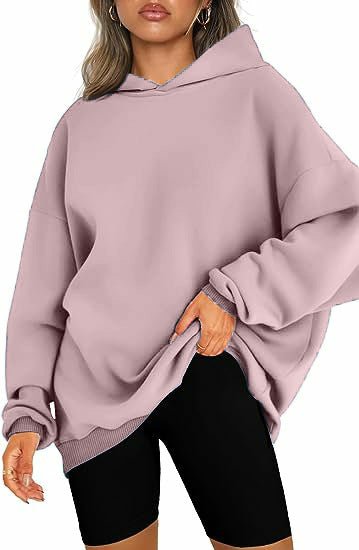 Women's Oversized Hooded Pullover Sweater Lotus Root