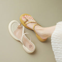 Women's Peep Toe Covering Thick Bottom For Outdoors beach Slippers Beige