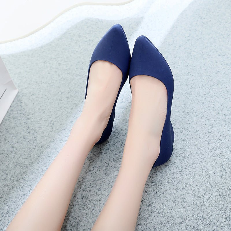 Women's pointed toe flat shoes 21 royal blue