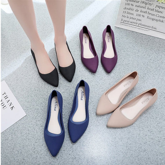 Women's pointed toe flat shoes 21 apricot