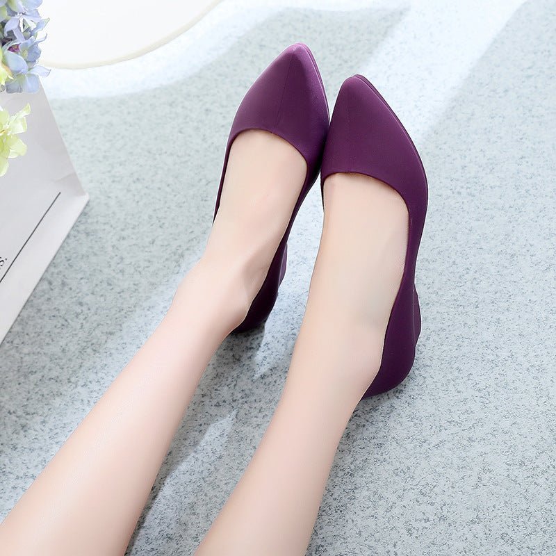Women's pointed toe flat shoes 21 purple
