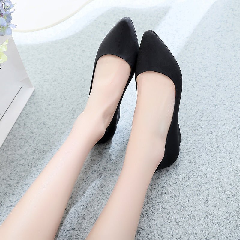 Women's pointed toe flat shoes 21 black