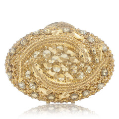 Women's Rhinestone Clutch Evening Bag Gold