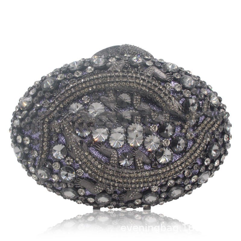 Women's Rhinestone Clutch Evening Bag Black