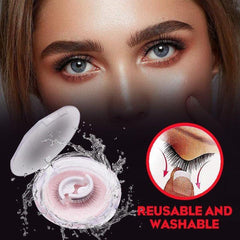 Women's Self Adhesive Thick Long False Eyelashes Kit Glue Free Natural Pairs