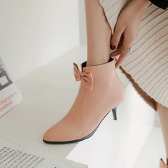 Women's shoes wedding shoes knight boots ankle boots Apricot