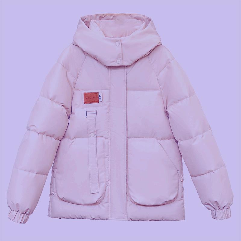 Women's Short Cozy Warm Coat Bread Coat Cotton - padded Jacket Khaki