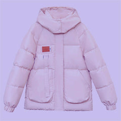 Women's Short Cozy Warm Coat Bread Coat Cotton - padded Jacket Khaki