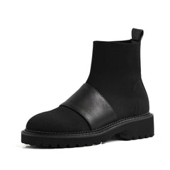 Women's Single Boots – Stylish Sock Boots for a Perfect Fit Black