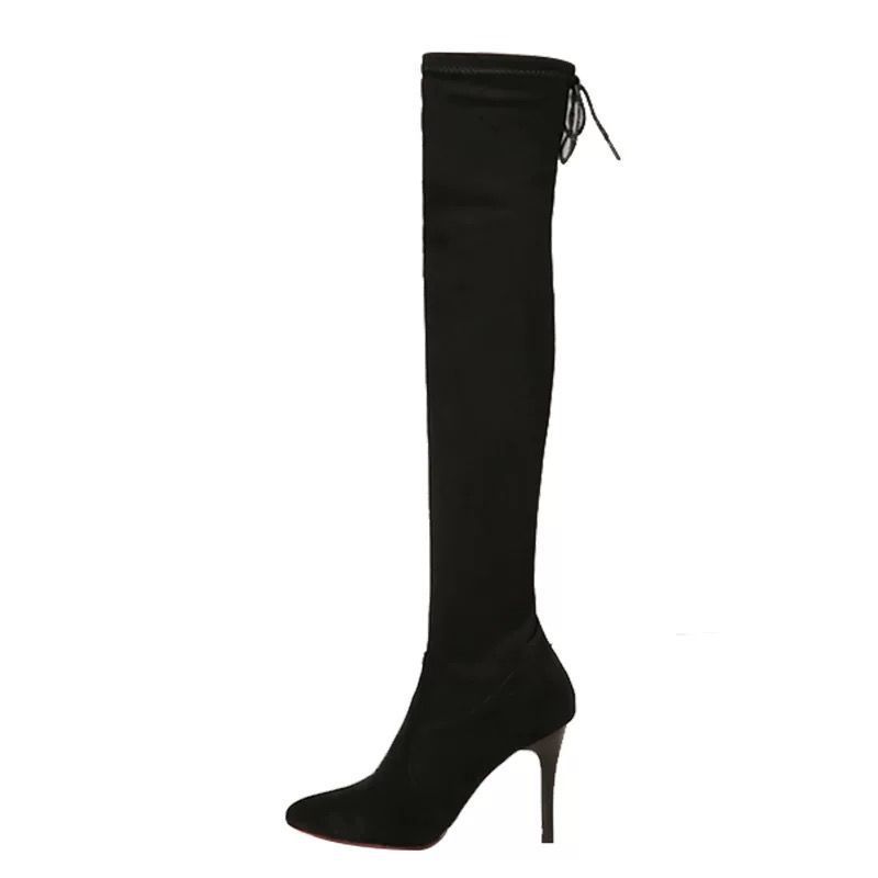 Women's Stiletto Heel Pointed High Heels Black Thin Heel