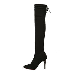 Women's Stiletto Heel Pointed High Heels Black Thin Heel