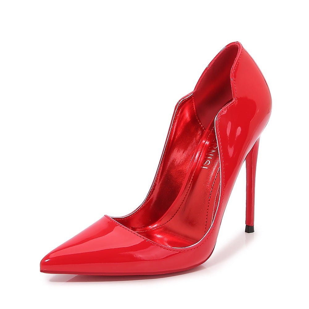 Women's Stiletto Pointed - toe Heels Nightclub Dress for Glam Events Red