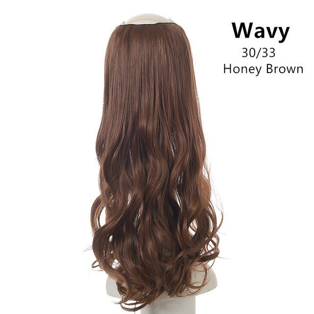 Women's Wavy U Part Bangs Clip - in Hair Extension Synthetic Wig 30/33