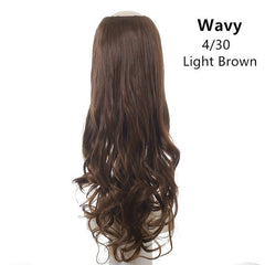 Women's Wavy U Part Bangs Clip - in Hair Extension Synthetic Wig 4/30