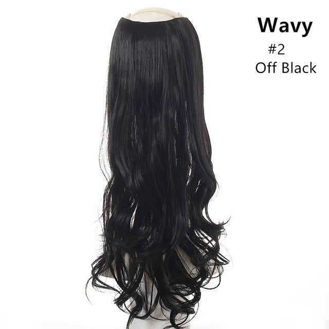 Women's Wavy U Part Bangs Clip - in Hair Extension Synthetic Wig #2