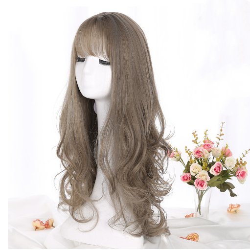 Women's Wavy U Part Bangs Clip - in Hair Extension Synthetic Wig Casuarina equisetifolia