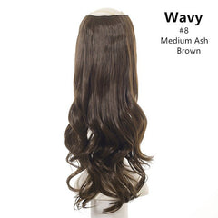 Women's Wavy U Part Bangs Clip - in Hair Extension Synthetic Wig #8